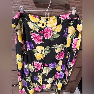 Vintage Chaus Multicolor Floral Skirt